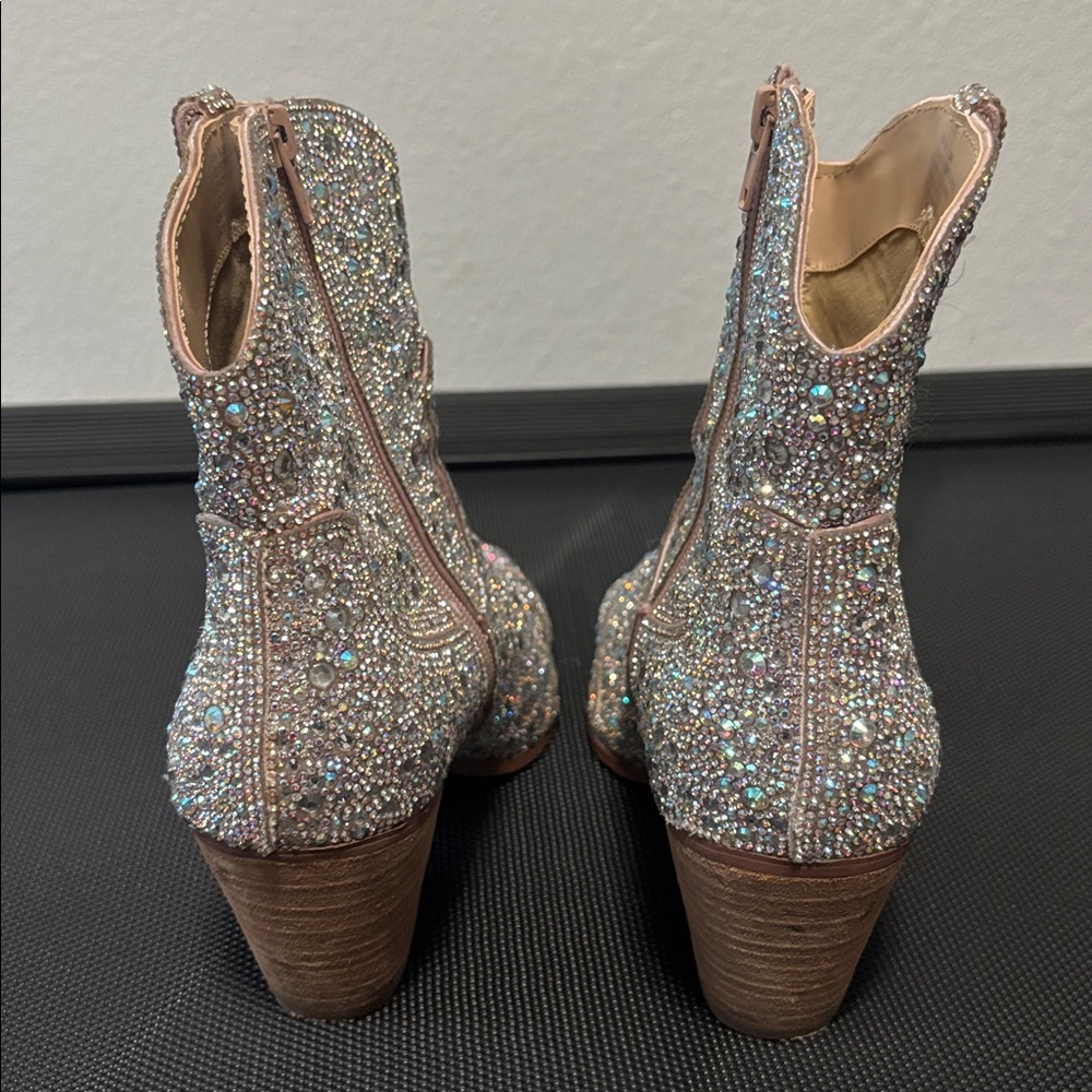 Betsey Johnson: Emory Rhinestone Western Boot - Picture 4 of 7